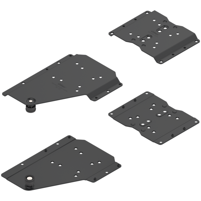 REVEGO duo pocket connector set left / Pocket design without plinth / Pocket side thickness 15-17 mm