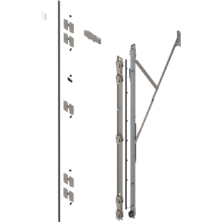 REVEGO duo hinge bracket set right Pocket height 2257-2406 mm