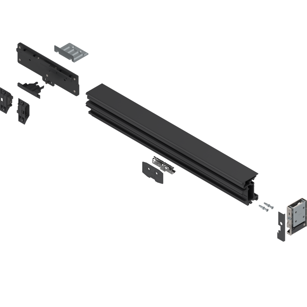 REVEGO duo assembly set for double and single door combined, length 742 mm, left