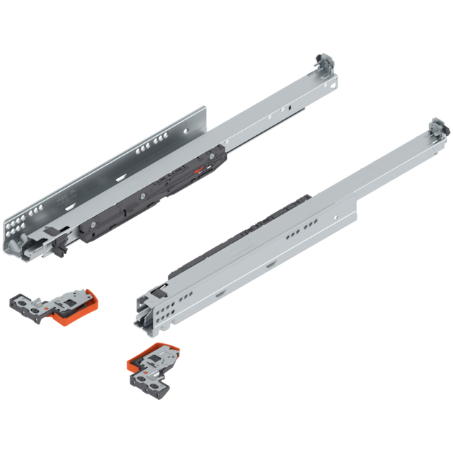 MOVENTO complete set full extension 550 mm, side mounted, dynamic carrying capacity 40 kg