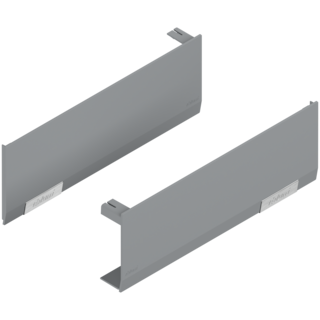 AVENTOS top lift mechanism cover cap set, plain , light grey/stainless steel brushed lengthwise