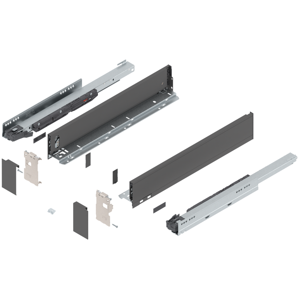 LEGRABOX pure Set, endüstriyel ambalaj, İç çekmece Sistem yüksekliği (yer ihtiyacı) M (106,0 mm), Çekmece yanı 