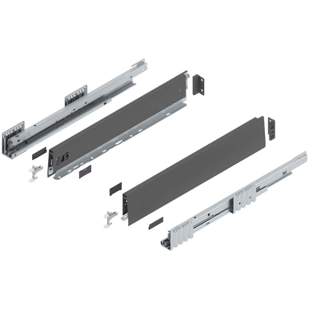 MERIVOBOX Set, endüstriyel ambalaj, Çekmece Sistem yüksekliği (yer ihtiyacı) M (108,0 mm), Çekmece yanı 