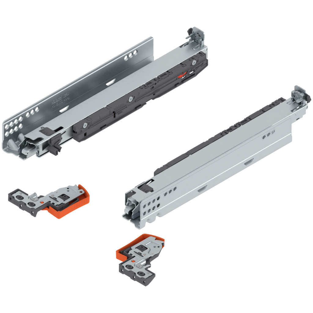 MOVENTO complete set full extension 350 mm, side mounted, dynamic carrying capacity 40 kg