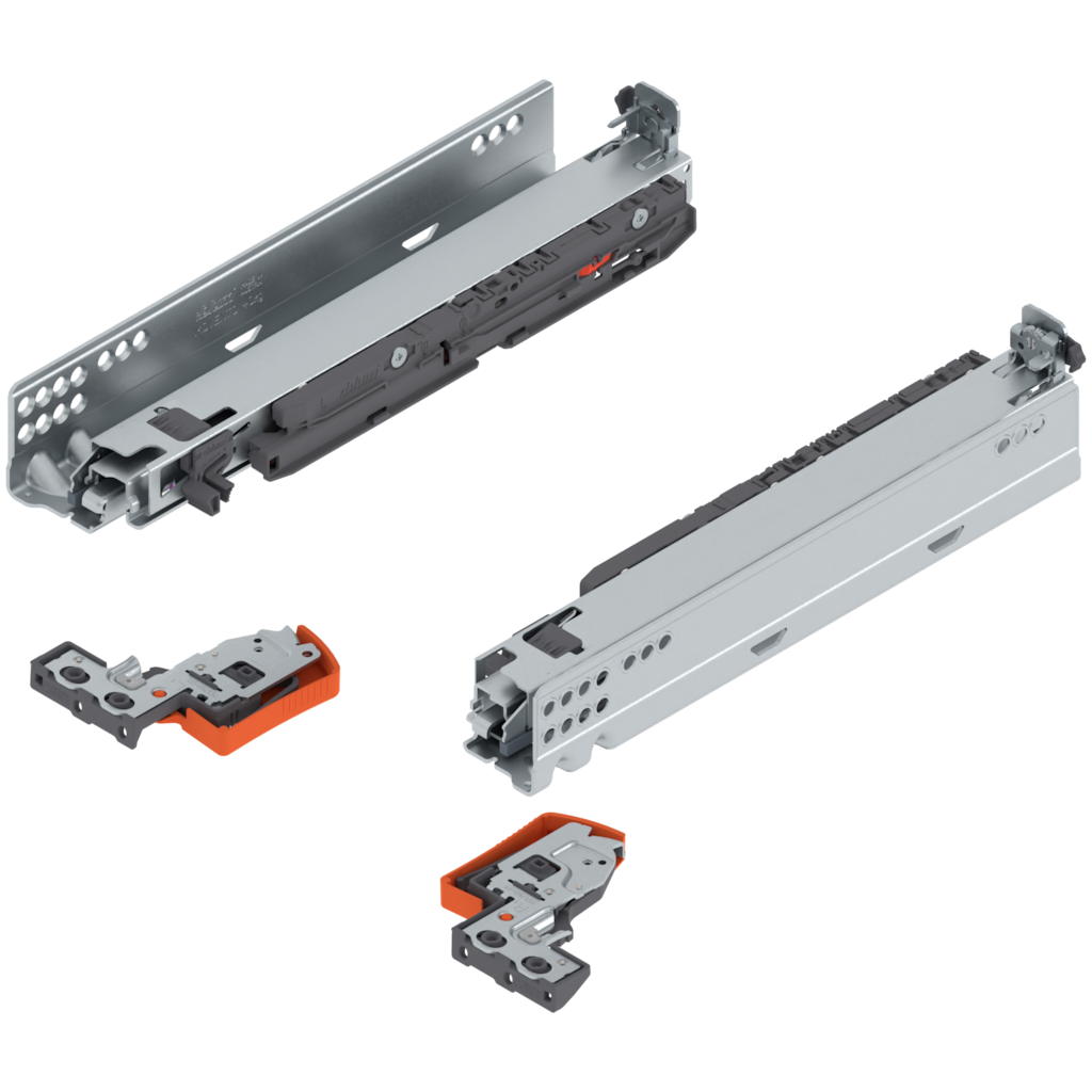 MOVENTO complete set full extension 300 mm, side mounted, dynamic carrying capacity 40 kg