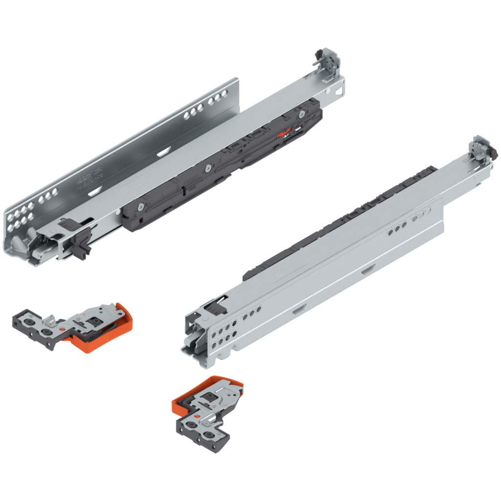 MOVENTO complete set full extension 400 mm, side mounted, dynamic carrying capacity 40 kg