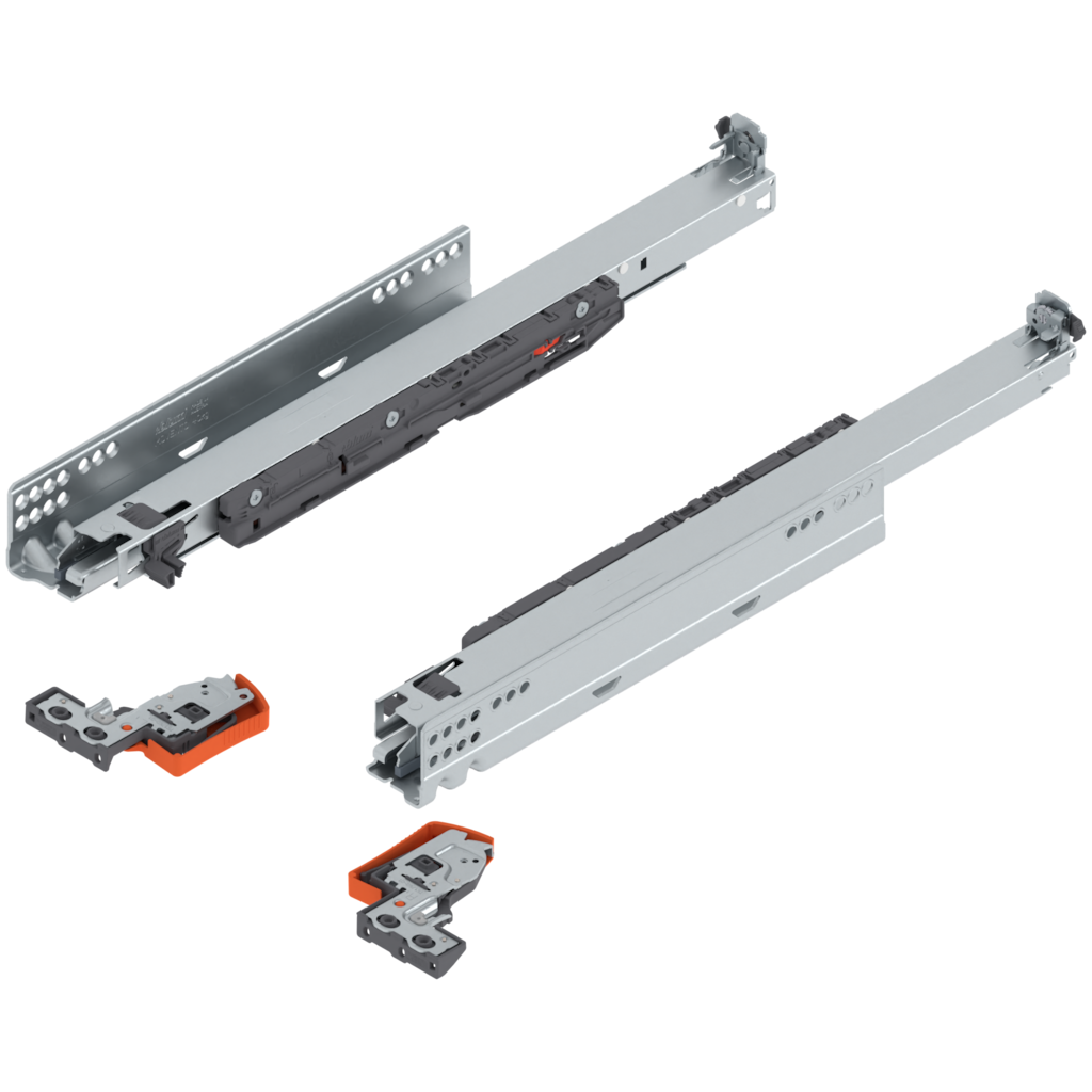 MOVENTO complete set full extension 450 mm, side mounted, dynamic carrying capacity 40 kg