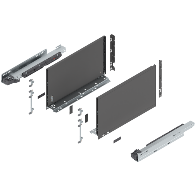 LEGRABOX pure complete set drawer height F (257.0 mm)