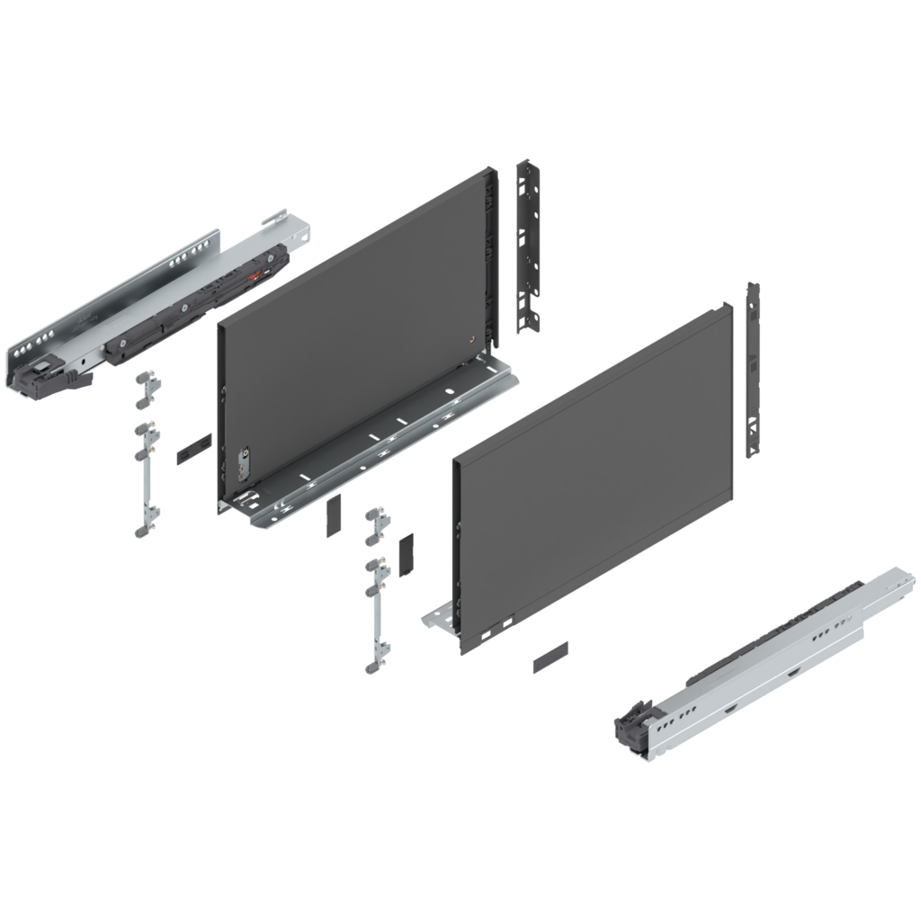 LEGRABOX pure complete set drawer height F (257.0 mm)