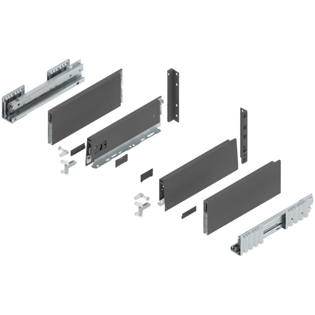 MERIVOBOX complete set, drawer height E (209.0 mm), BOXCAP