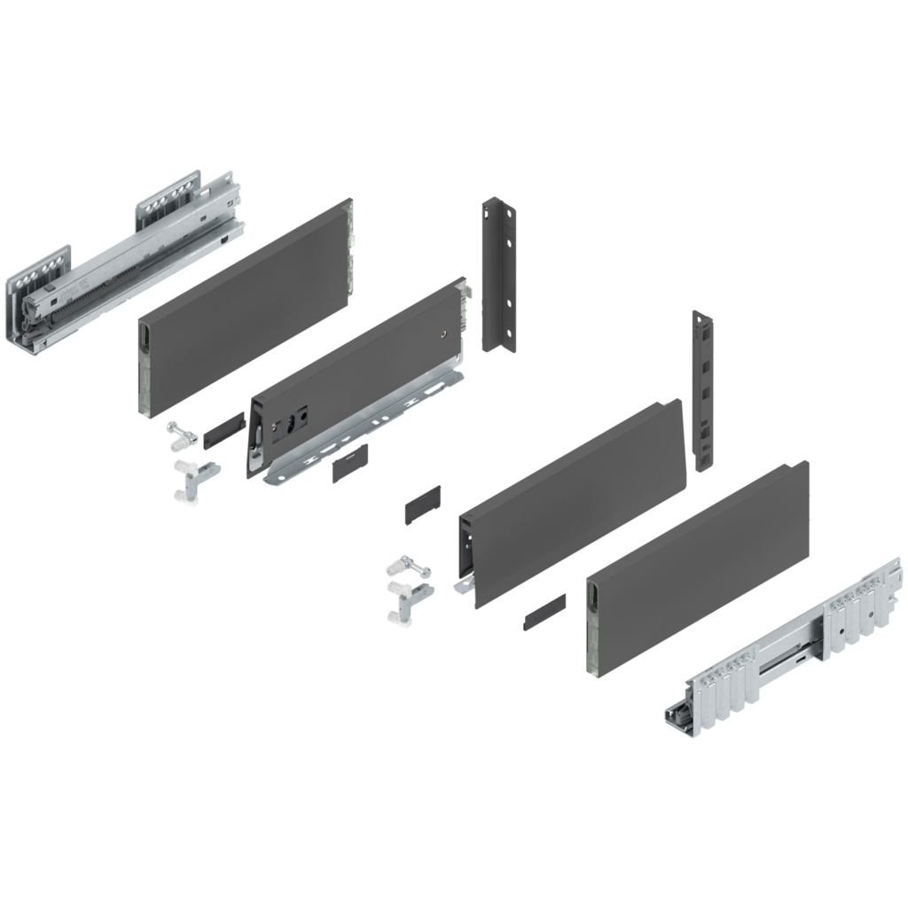 MERIVOBOX complete set, drawer height E (209.0 mm), BOXCAP