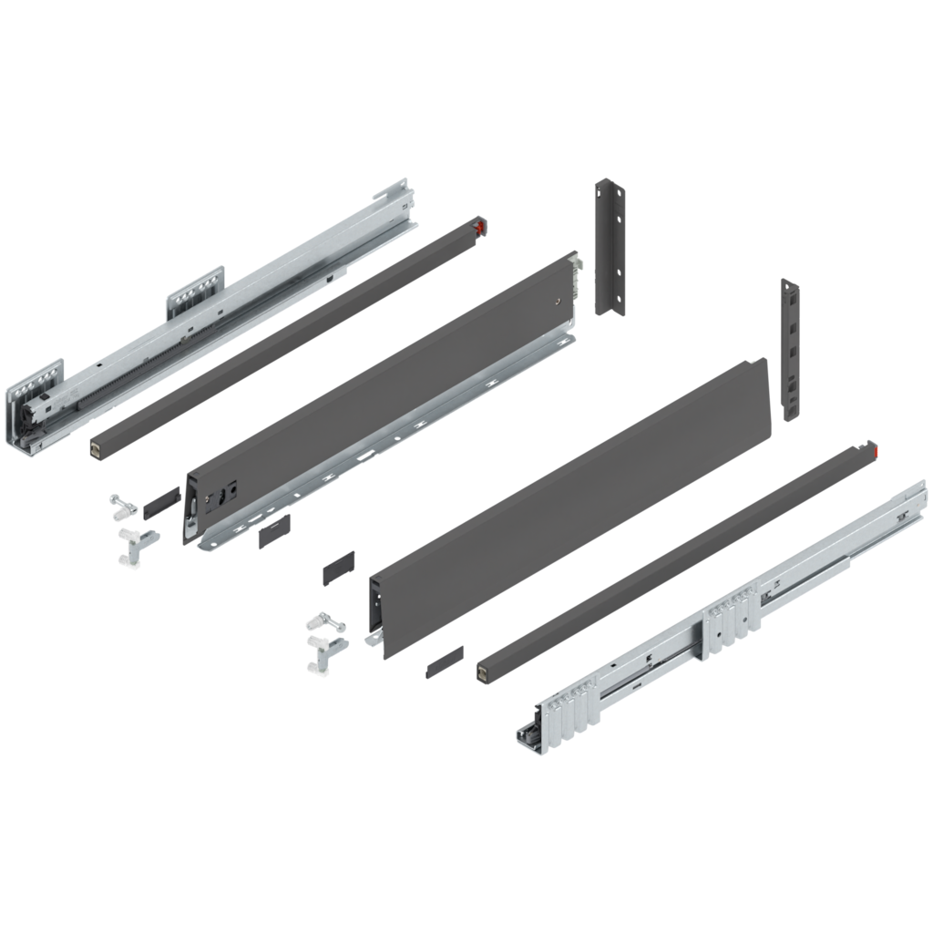 MERIVOBOX complete set, drawer height E (209.0 mm), single gallery