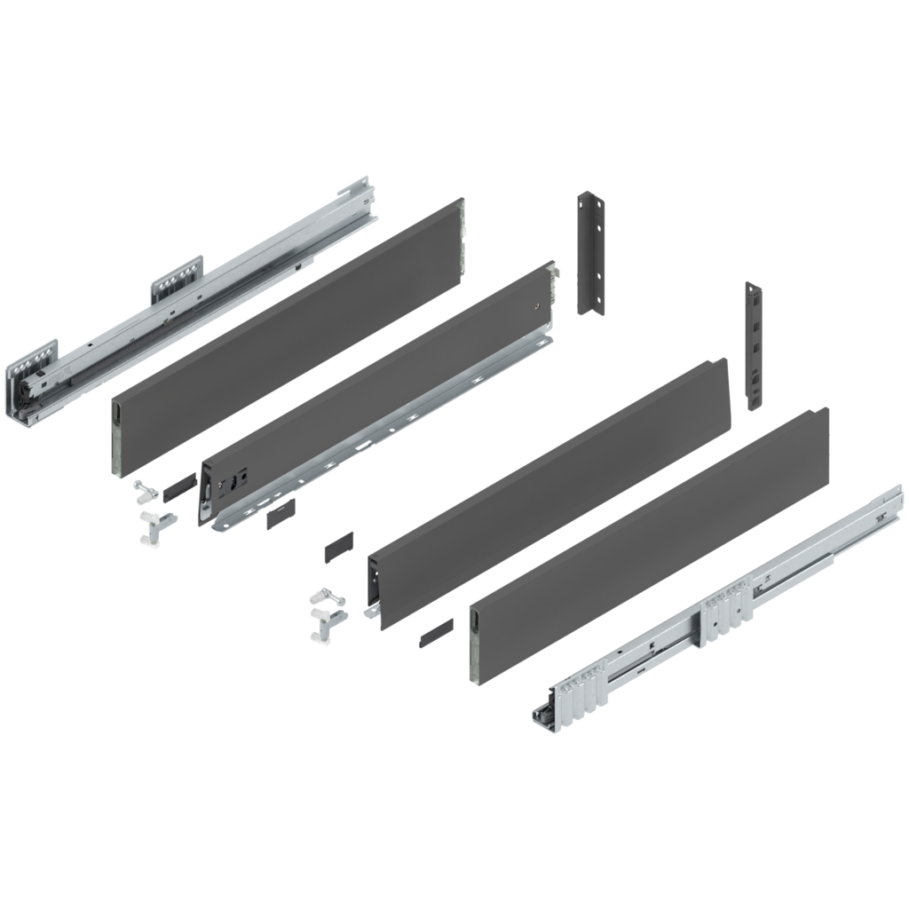 MERIVOBOX complete set, drawer height E (209.0 mm), BOXCAP