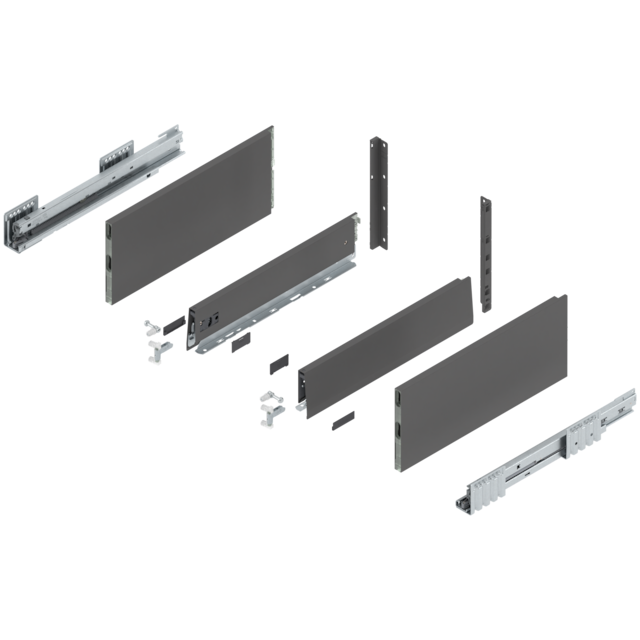 MERIVOBOX complete set, drawer height F (273.0 mm), BOXCAP