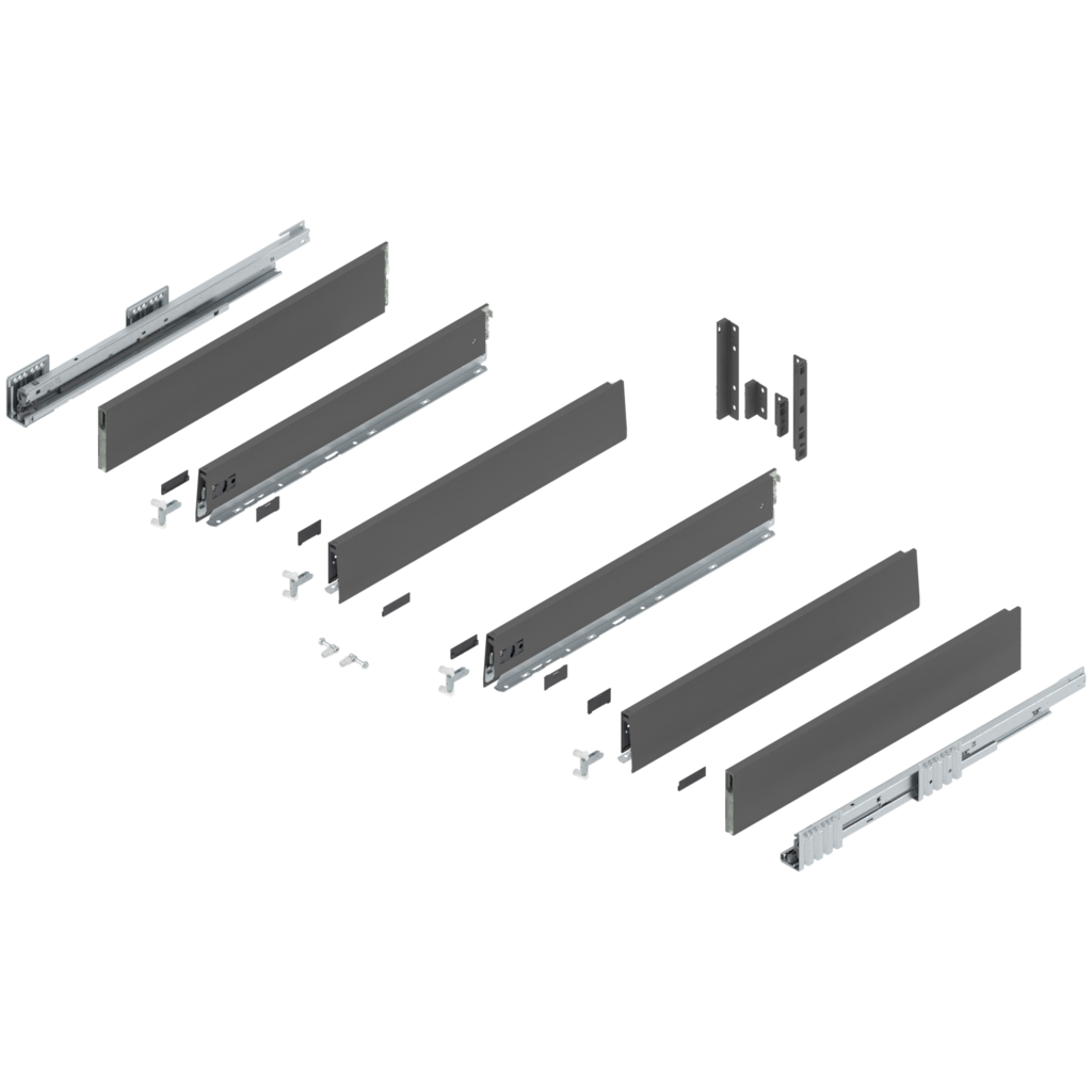 MERIVOBOX complete set, drawer height E (209.0 mm), BOXCAP
