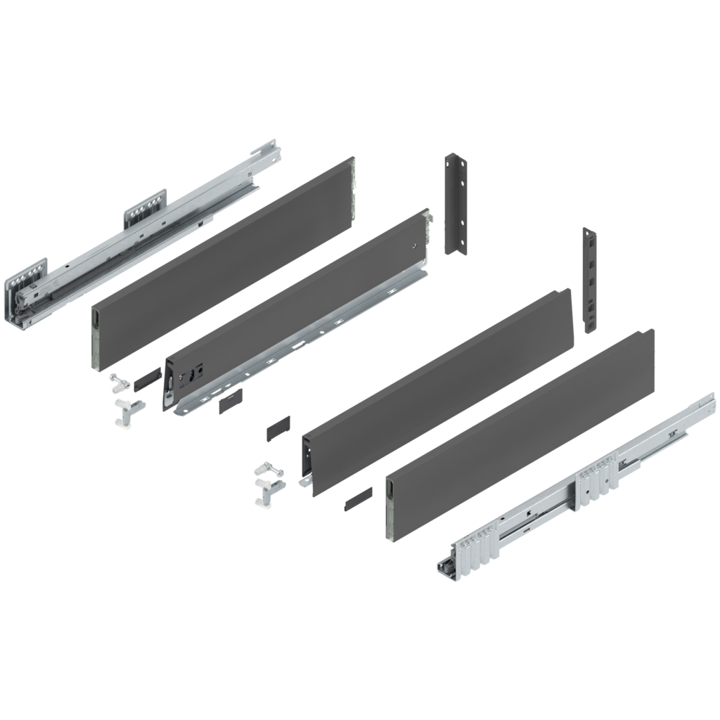 MERIVOBOX complete set, drawer height E (209.0 mm), BOXCAP