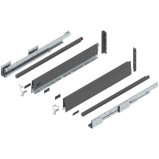 MERIVOBOX complete set, drawer height E (209.0 mm), single gallery