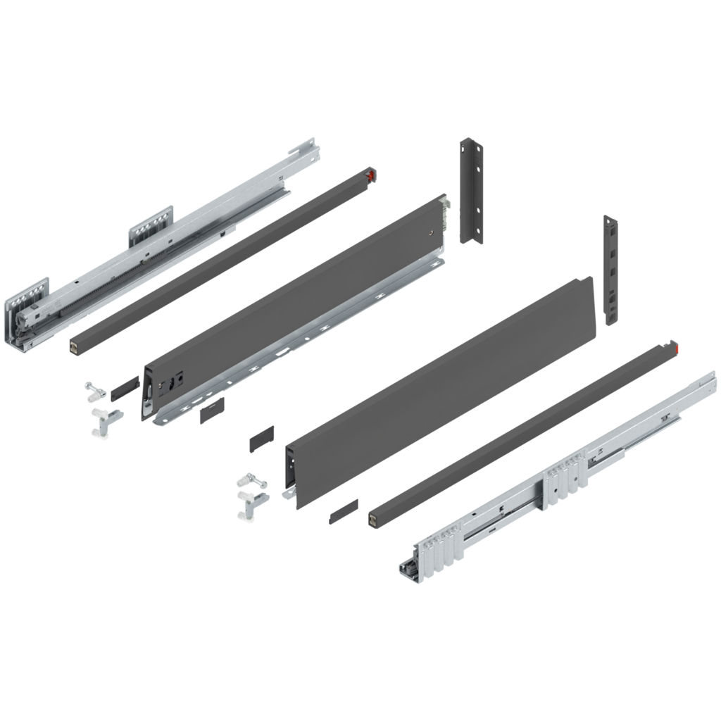 MERIVOBOX complete set, drawer height E (209.0 mm), single gallery