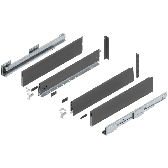 MERIVOBOX complete set, drawer height E (209.0 mm), BOXCAP