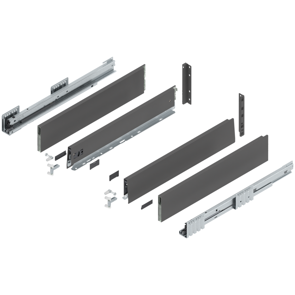 MERIVOBOX complete set, drawer height E (209.0 mm), BOXCAP